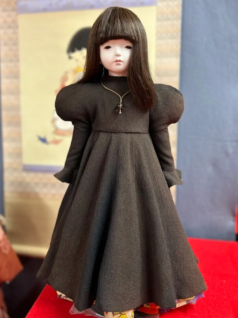 ここま　市松人形　久楽朋　女の子　28センチ Yahoo!オークション - 人形工房 久楽朋 市松人形 日本人形 希少