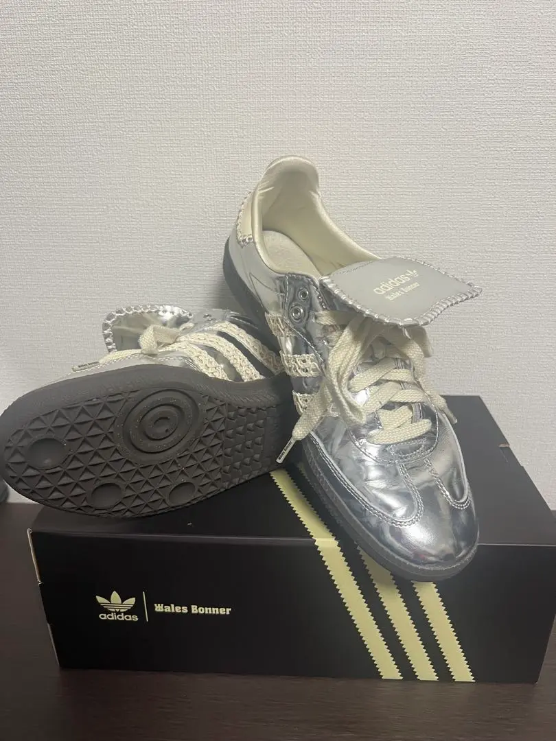 【adidas WalesBonner】 シルバー 25cm Size 11 - adidas Wales Bonner x Samba Silver Metallic for