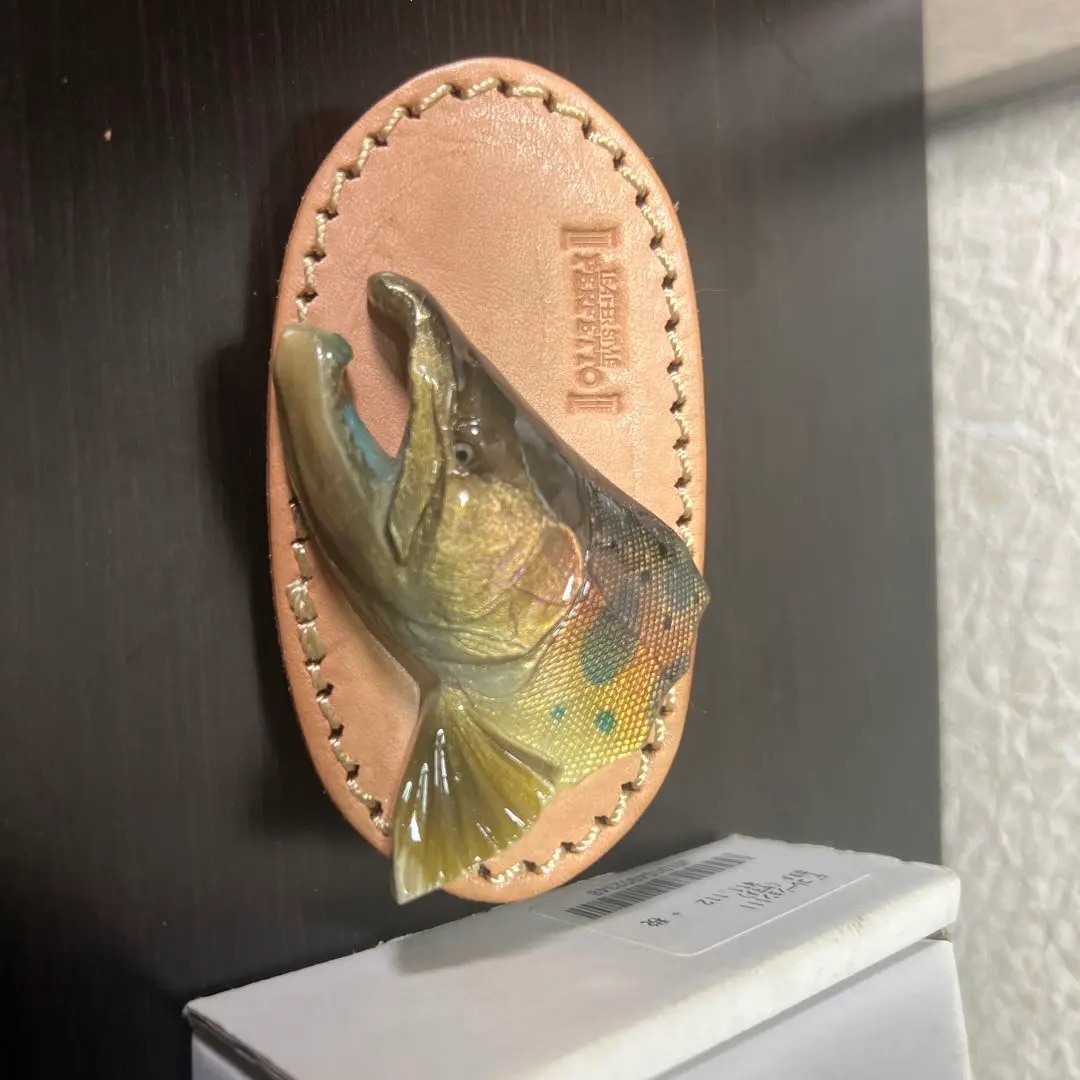 吉田光 　ペルフェット　ワッペン　ブローチ　山女魚　ヤマメ 希少】吉田光 ペルフェットワッペンブローチ山女魚ヤマメ