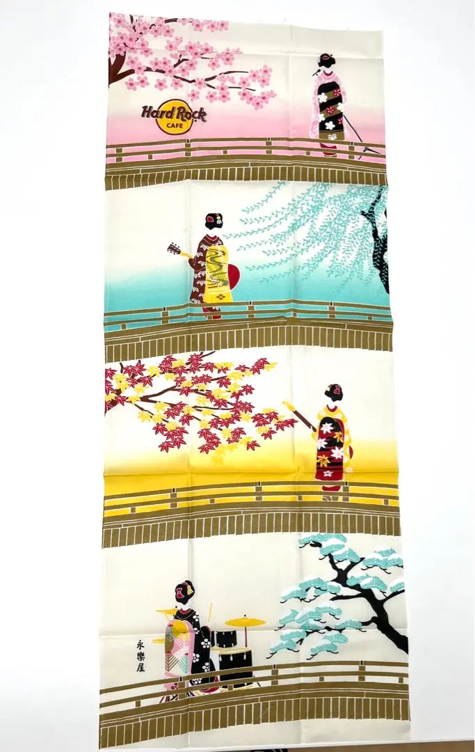 京都　貴船神社　舞妓　染色手ぬぐいと額　絵画風　黒　額　永楽屋 手ぬぐい,シリーズで選ぶ,舞妓さんシリーズ | 永楽屋