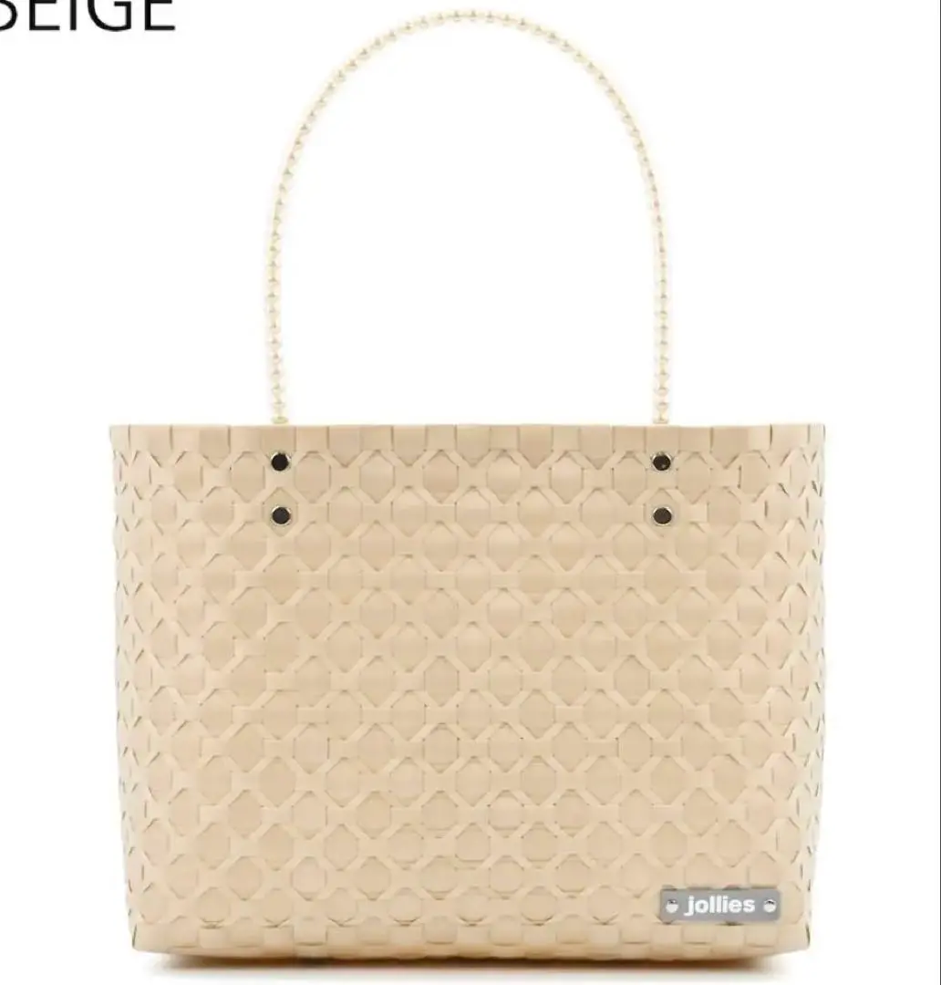 新品未使用　jollies ジョリーズ　カゴバッグ　スパンコール　パールハンドル jollies ジョリーズ カゴバッグ Lサイズ スパンコール パール