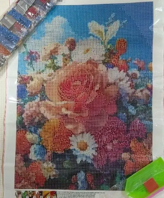 Thumbnail of Diamond Art: Roses and Blue Sky