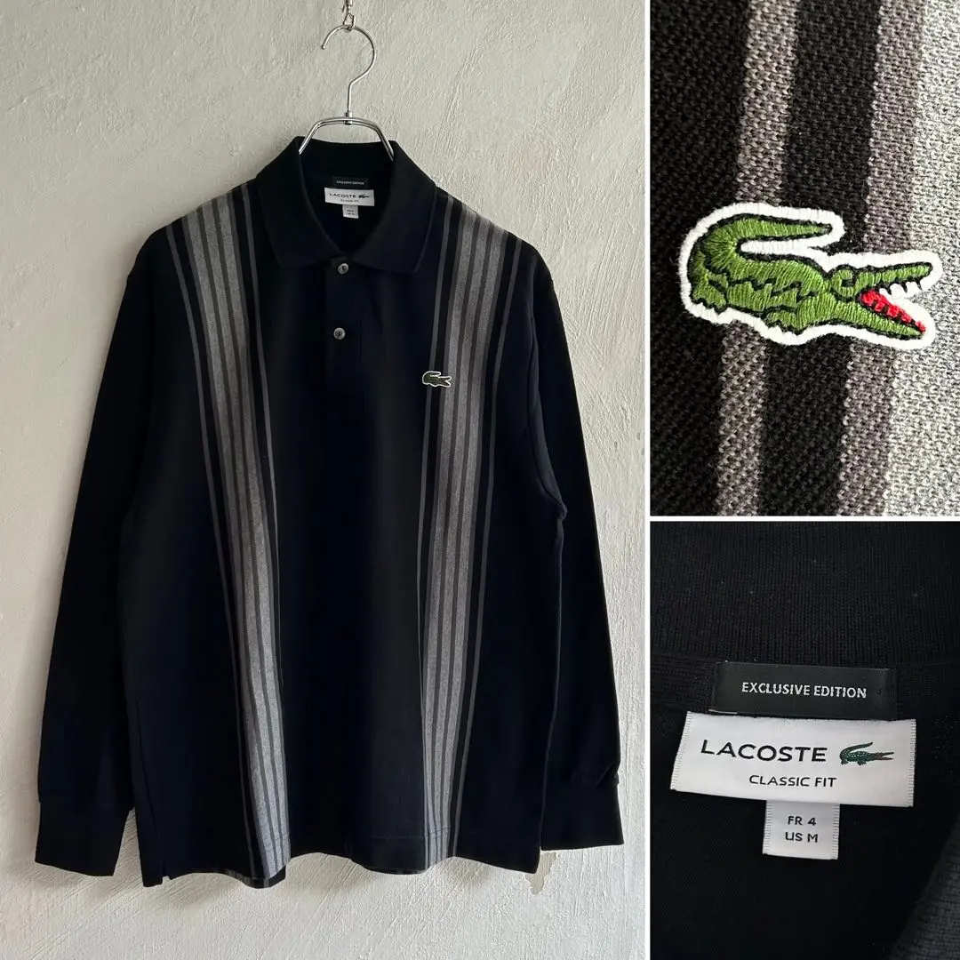 極美 LACOSTE VAINL ARCHIVE B&Y 長袖 ポロシャツ VAINL ARCHIVE × LACOSTE 長袖 ポロシャツ 4 ブラウン