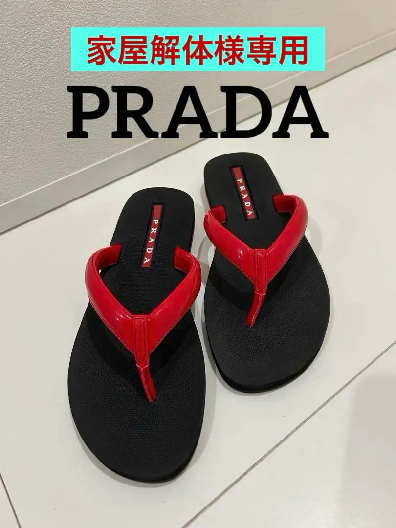 ⭐美品⭐ PRADA プラダ サンダル ミュール 黒 23.5 PRADA プラダ サンダル 23.5 ミュール 黒 バラ お花モチーフ 37