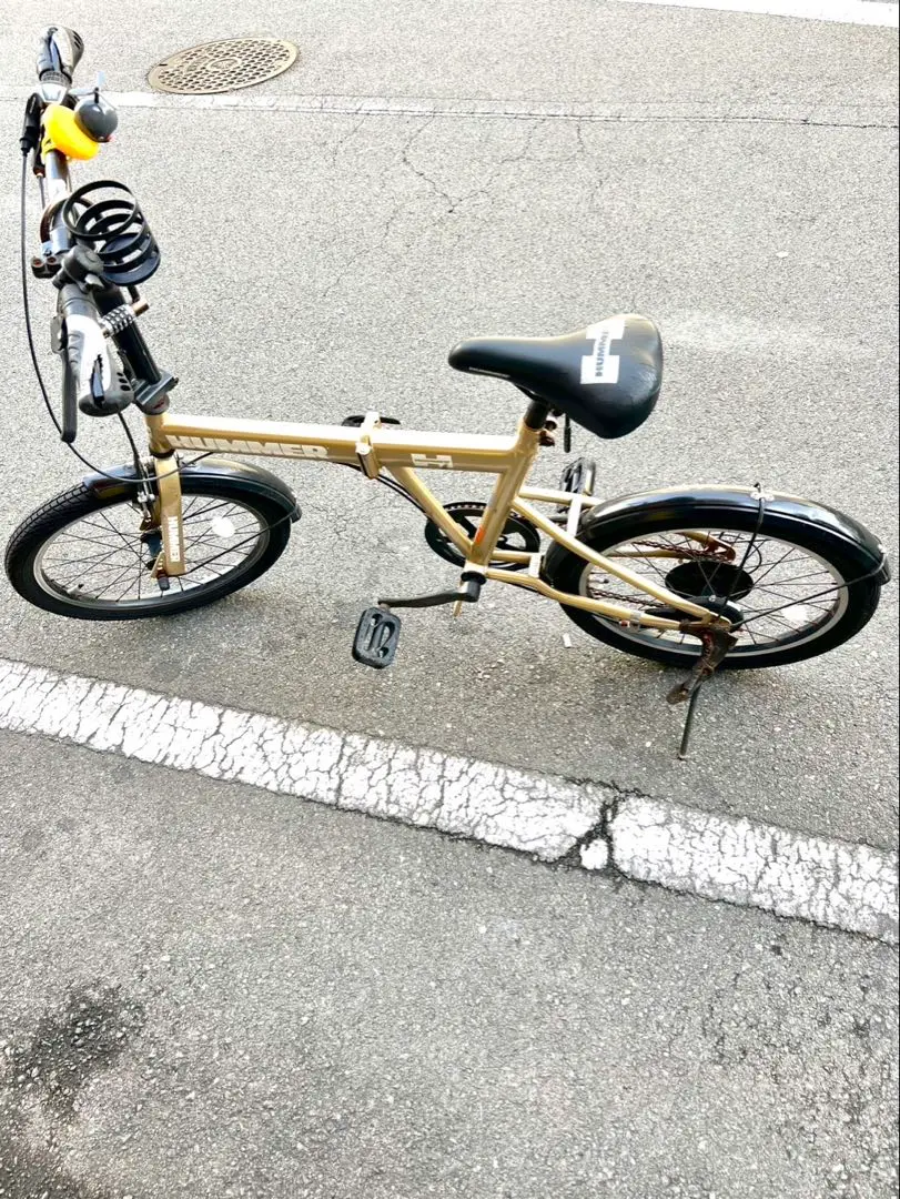 早い者勝ち　ハマー HUMMER 折り畳み自転車 20インチ ゴールド 大阪関西 楽天市場】2024年 最新 新型 HUMMER ハマー ノーパンク20インチ
