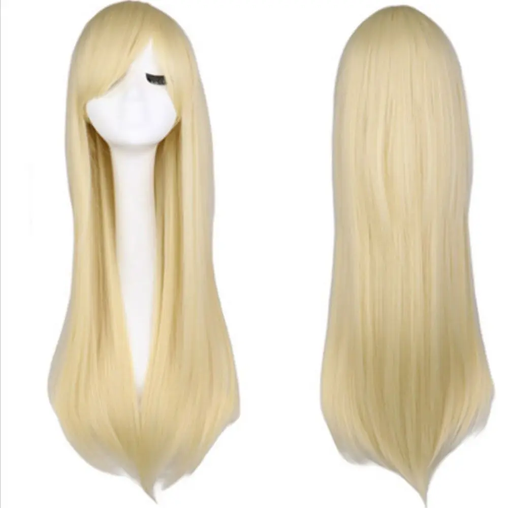 Thumbnail of Pale Gold Straight Long Wig Cosplay 80cm Blonde b