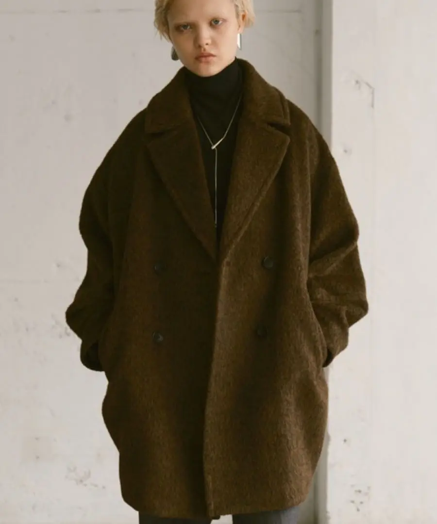 ウールブレンドシャギーコクーンPコート Happy John（ハッピージョン）の「wool blend shaggy cocoon p