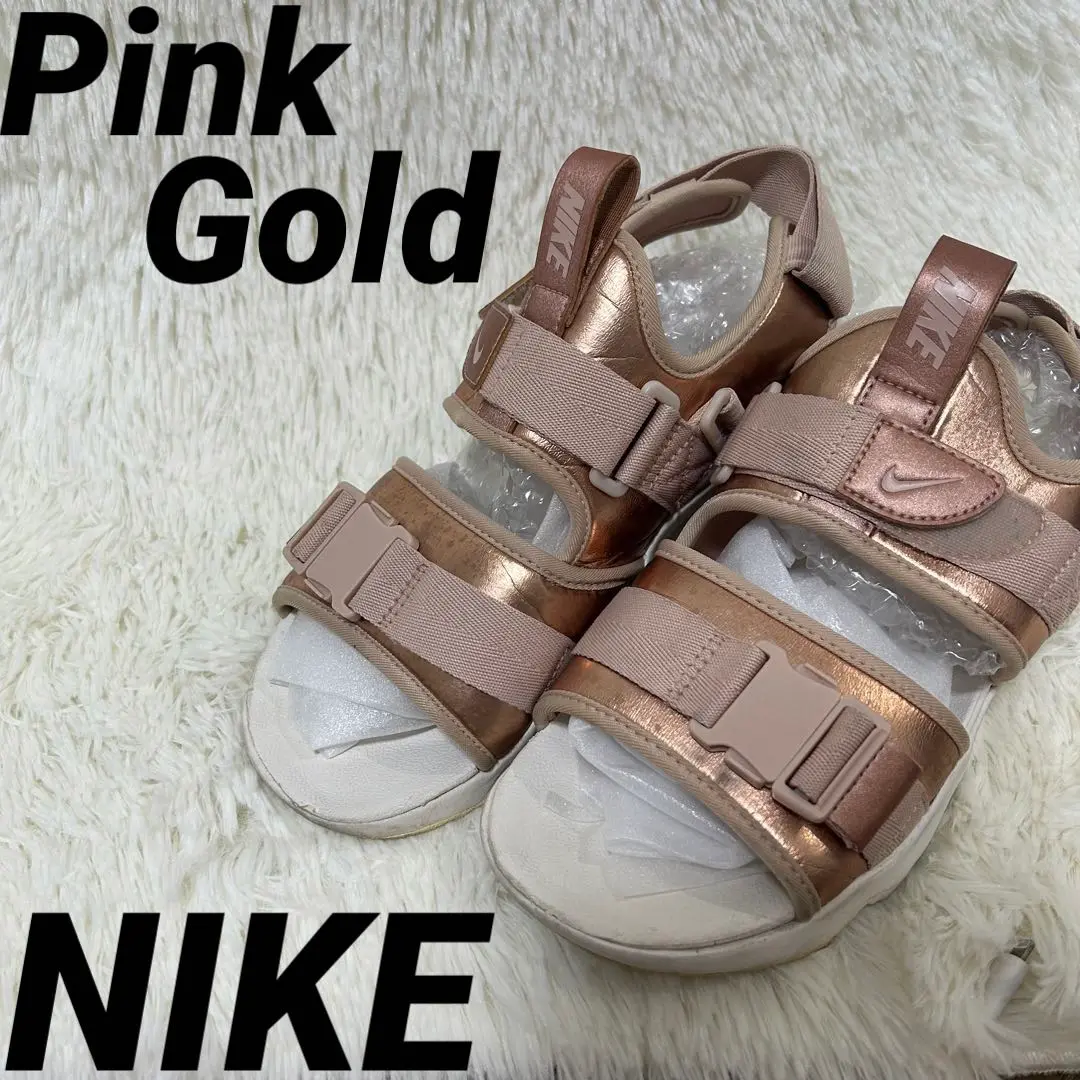 NIKE キャニオン サンダル ピンクゴールド 25cm - メルカリ
