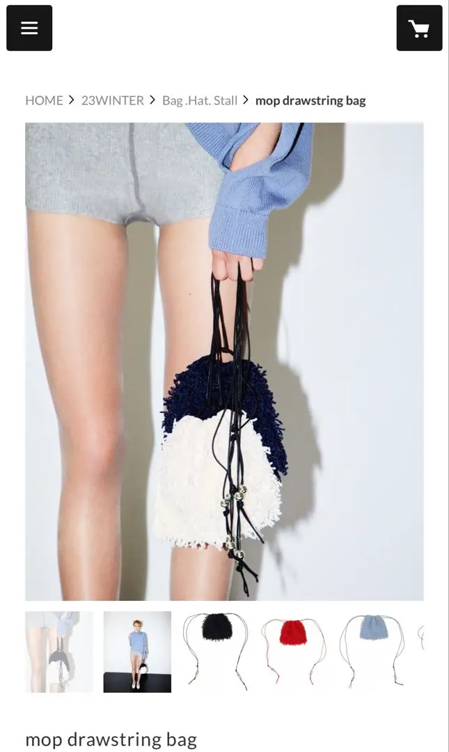 NKNIT フリンジニットハンドバッグ　ブラウン fringe knit hand bag | NKNIT
