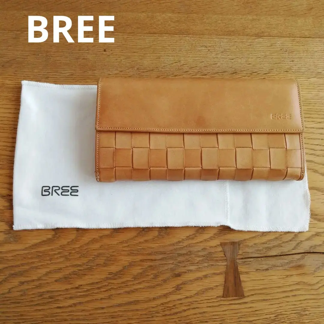 未使用/希少デザイン✨ BREE 長財布　ラウンドファスナー　ステッチ　レッド系 2025年最新】bree 長財布の人気アイテム - メルカリ