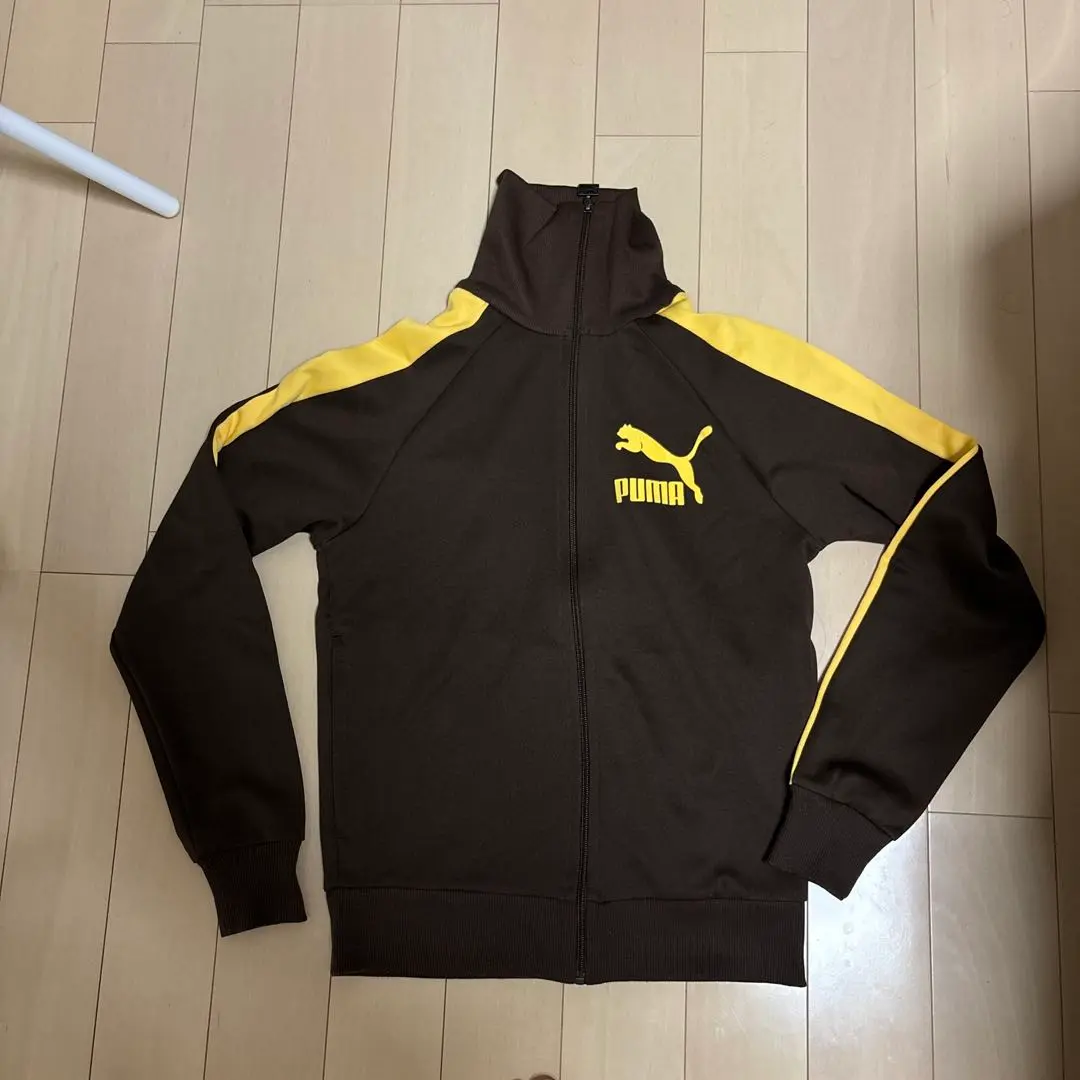 PUMA ジャージセットアップ ブラウン茶色 XL 古着 日本製 上下