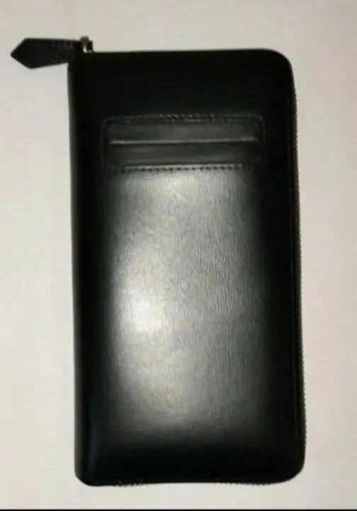 Thumbnail of Long wallet, genuine leather, glossy black, beautiful condition