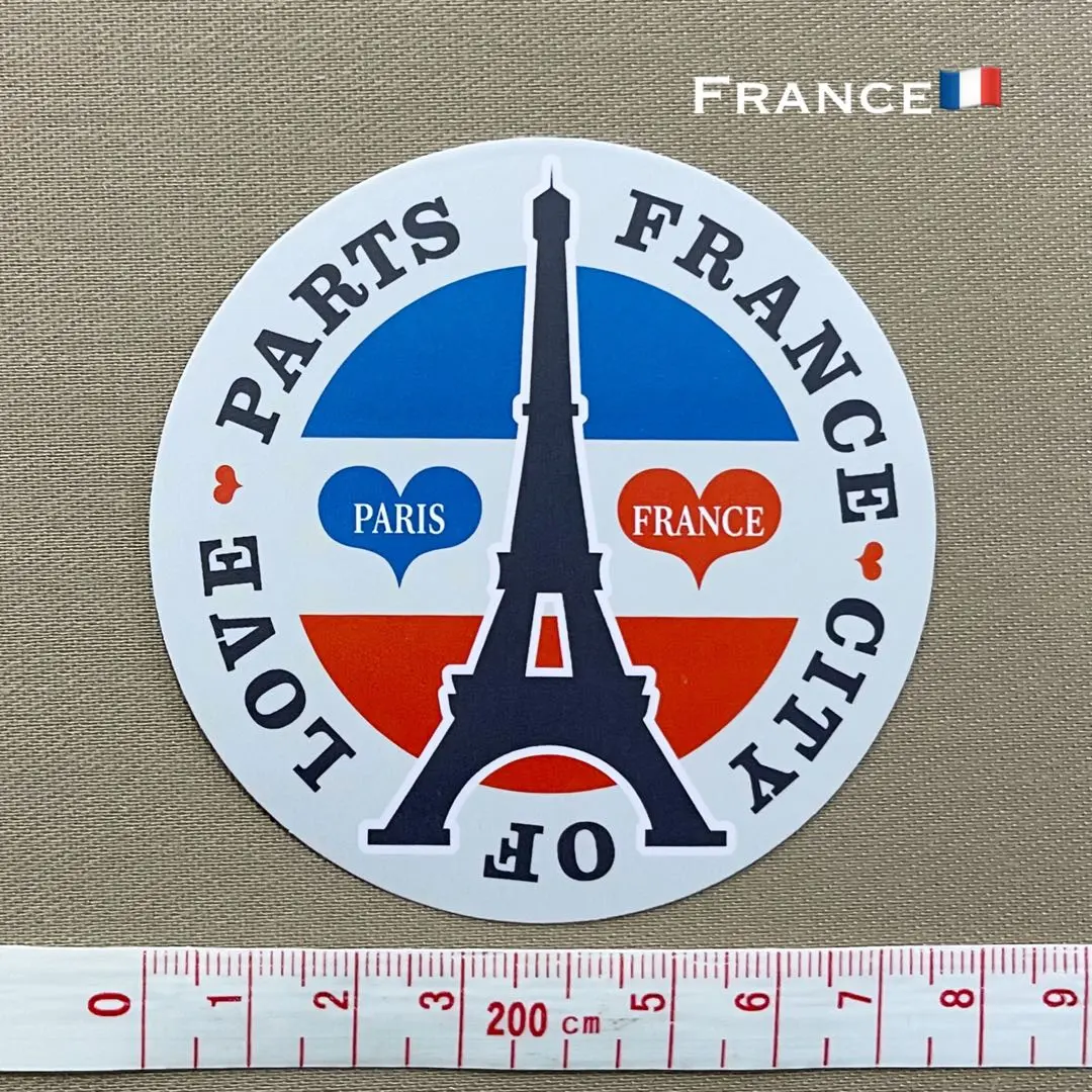Thumbnail of Rare 【New】Sticker France Paris Eiffel Tower Tricolor Heart