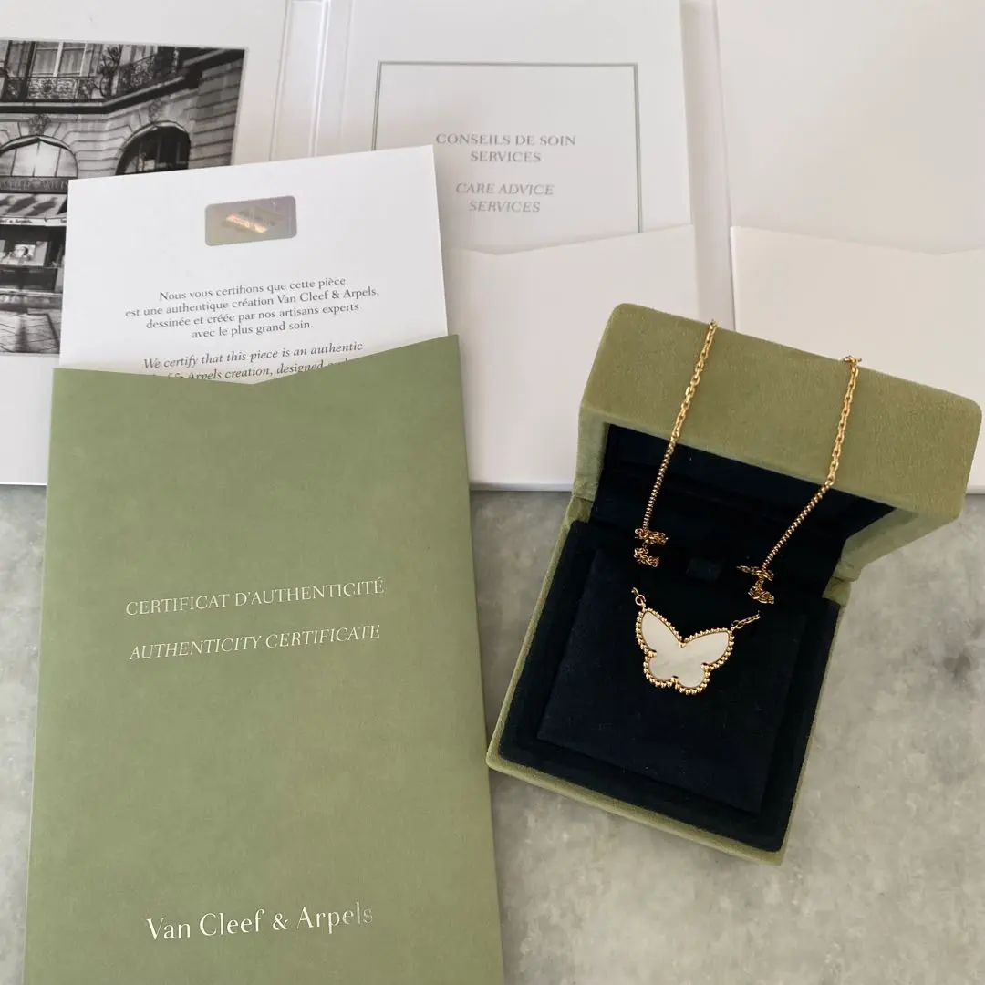 Van Cleef & Arpels パピヨン ネックレス ラッキーアルハンブラ ラッキー アルハンブラ パピヨン ペンダント 18K イエロー