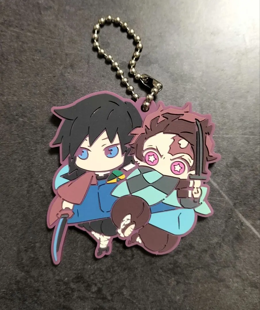 Thumbnail of Tanjiro and Giyu rubber keychains