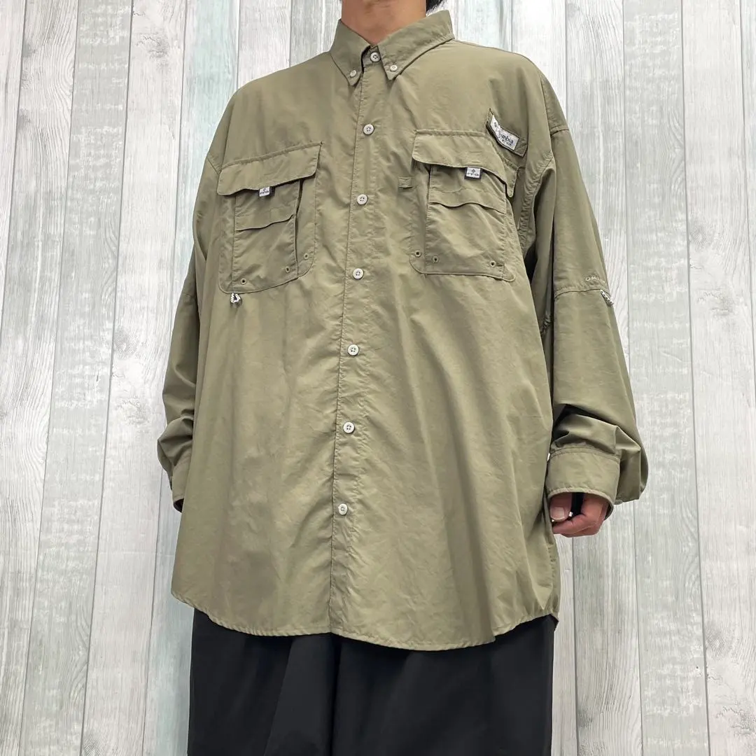哥倫比亞 釣魚襯衫 XL Omni-Shade 長袖 卡其色 的縮圖