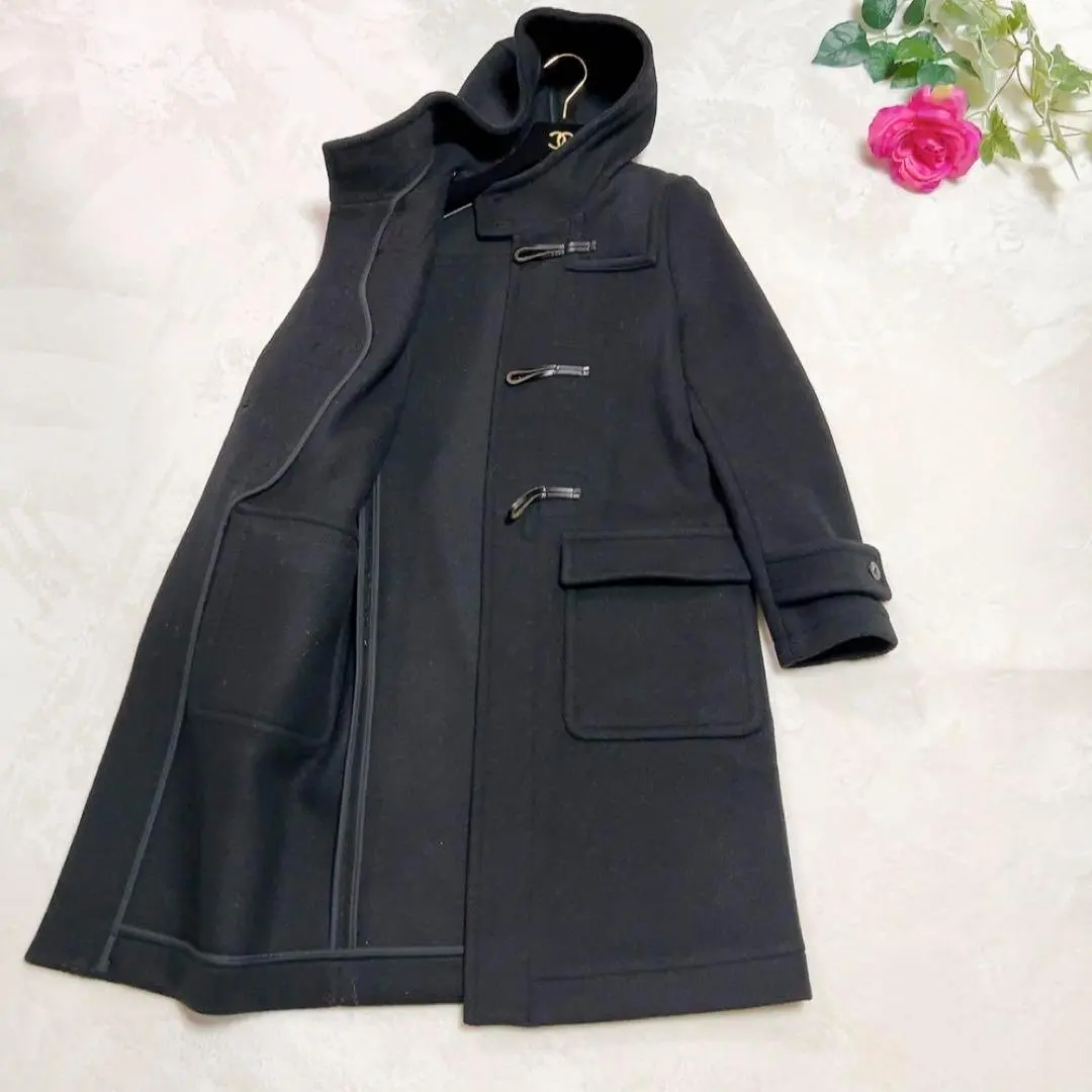 Thumbnail of Almost new ✨ HYKE Duffle Coat Black Long Size 1