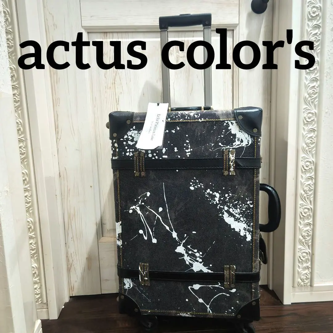 お洒落　トランク風　アクタスカラーズ　キャリーバッグ　デニム・レザー調　ロック付 楽天市場】actus colorの通販
