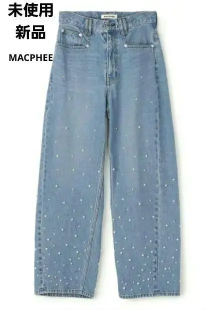 ★未使用新品★MACPHEE パールデニム コクーンテーパードパンツ WEB限定】パールデニム コクーンテーパードパンツ（デニムパンツ