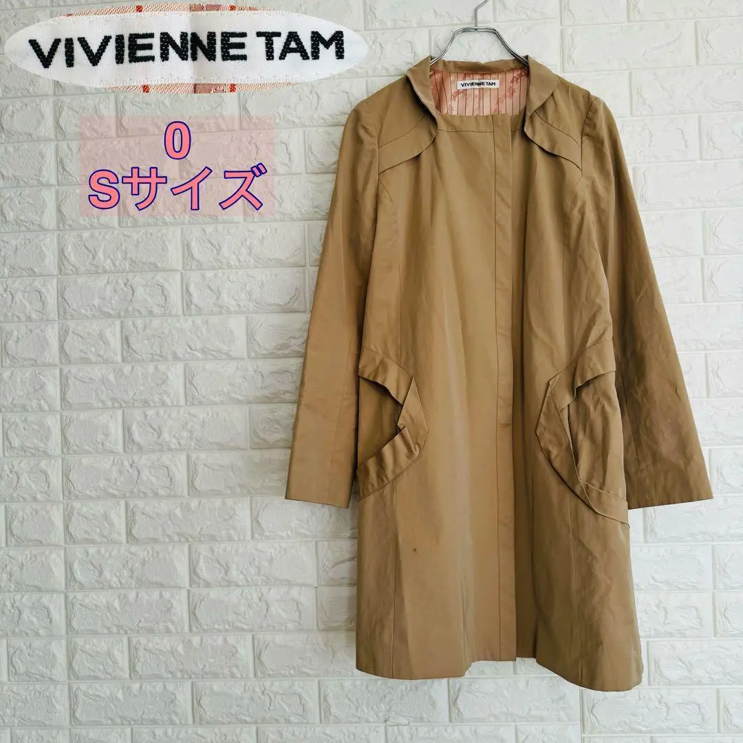 ヴィヴィアンタムVIVIANTAM ベルベット襟 トレンチコート