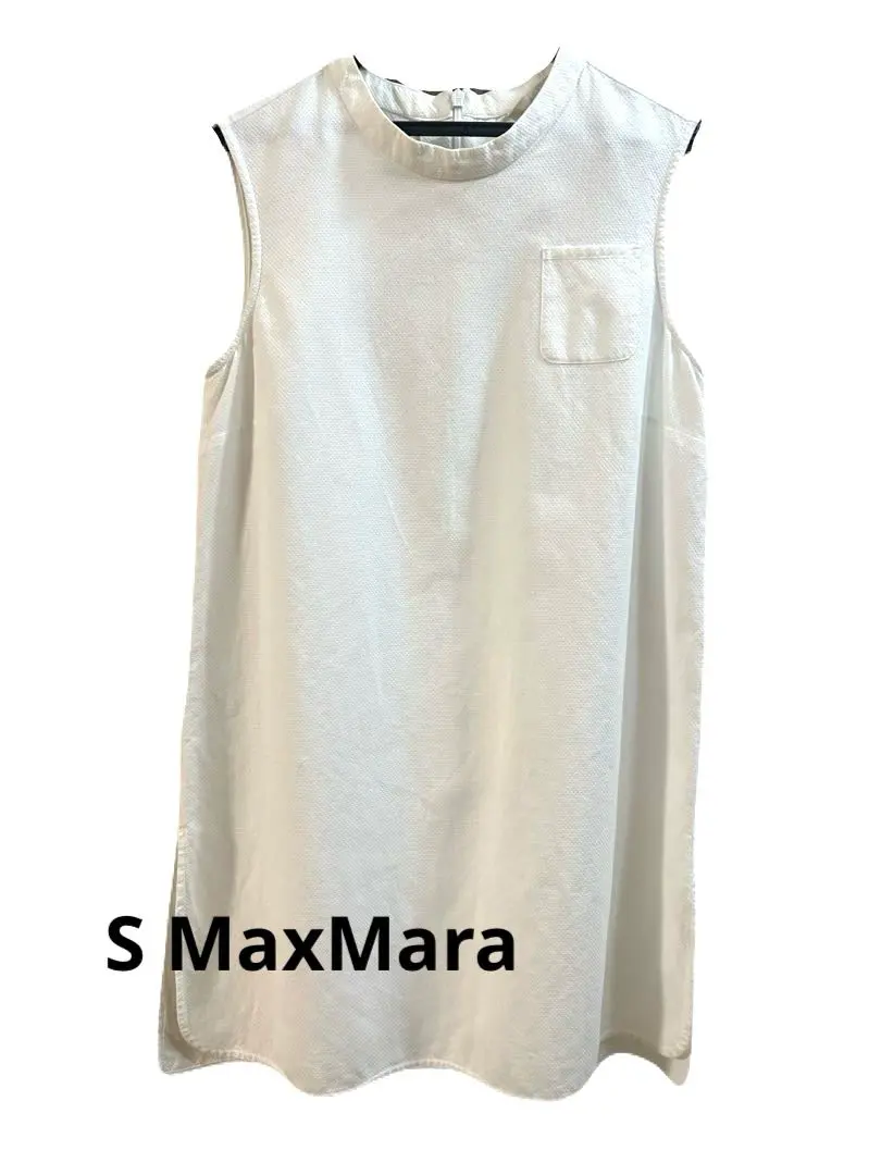 【新品タグ付き】Max Mara ノースリーブ チュニック リネン100% S 新品タグ付き】Max Mara ノースリーブチュニック リネン100% S