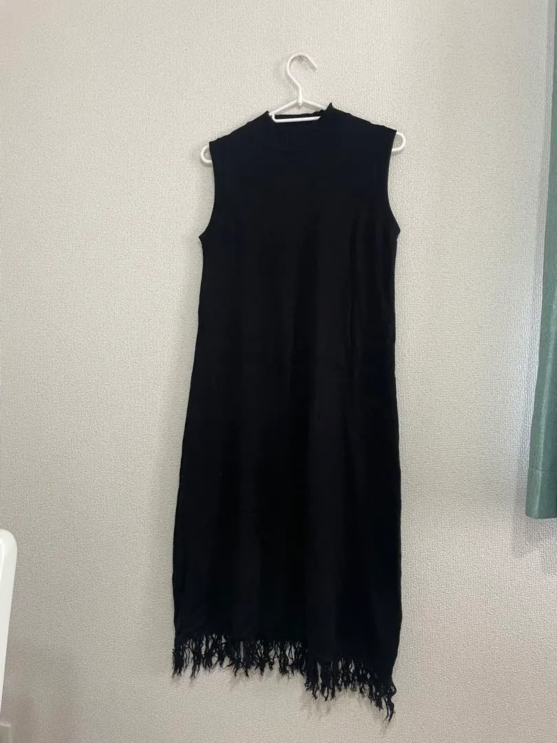 Thumbnail of Sleeveless knit dress with fringe