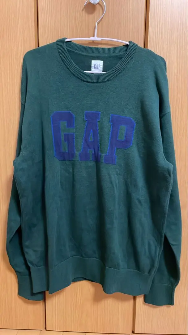Thumbnail of GAP logo knit long sleeve green