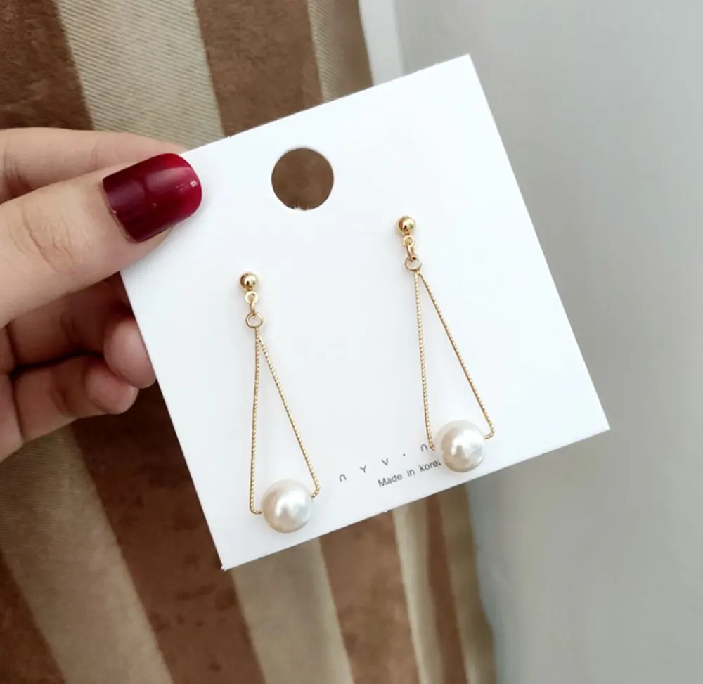 Thumbnail of ♥️ Only 2 left! ♥️ Stylish Overseas Pearl Earrings for Women, Mass-produced, Gold