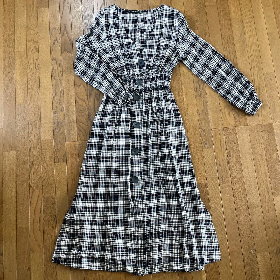 Thumbnail of ZARA BASIC Check Pattern Long Shirt Dress