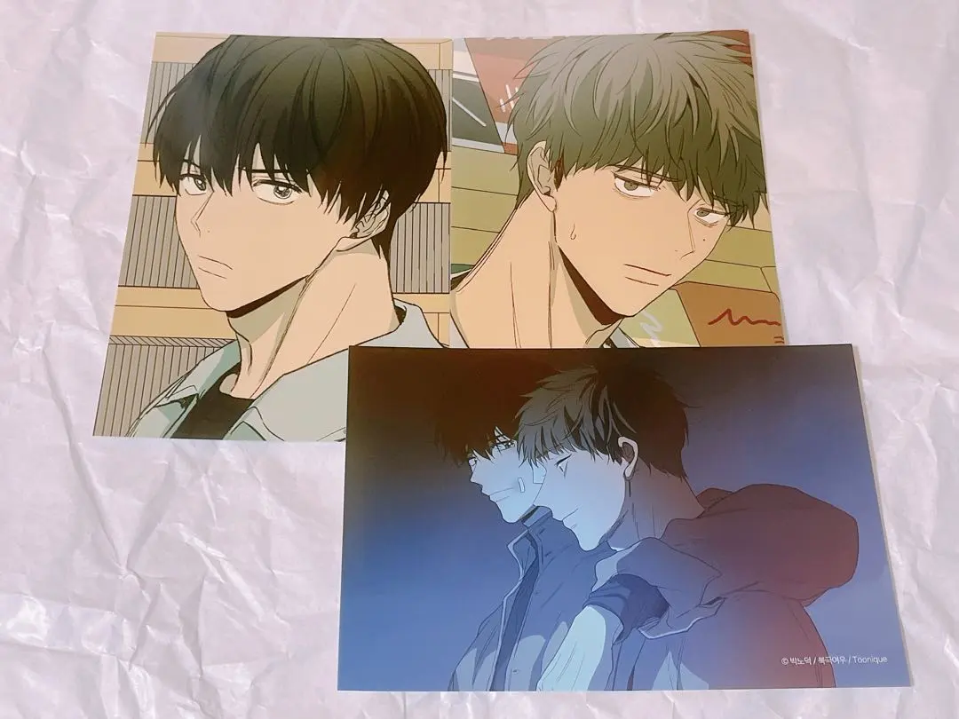 Thumbnail of South Korean BL "Shape of Sympathy" Toonique collaboration cufflink neppuri (photo print) 3-piece set