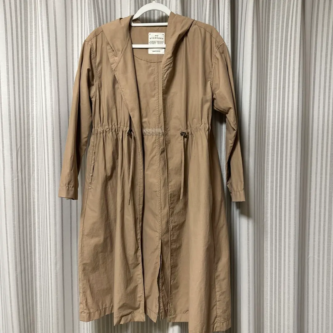 Thumbnail of Studio CLIP Hooded Lightweight Long Coat, Beige
