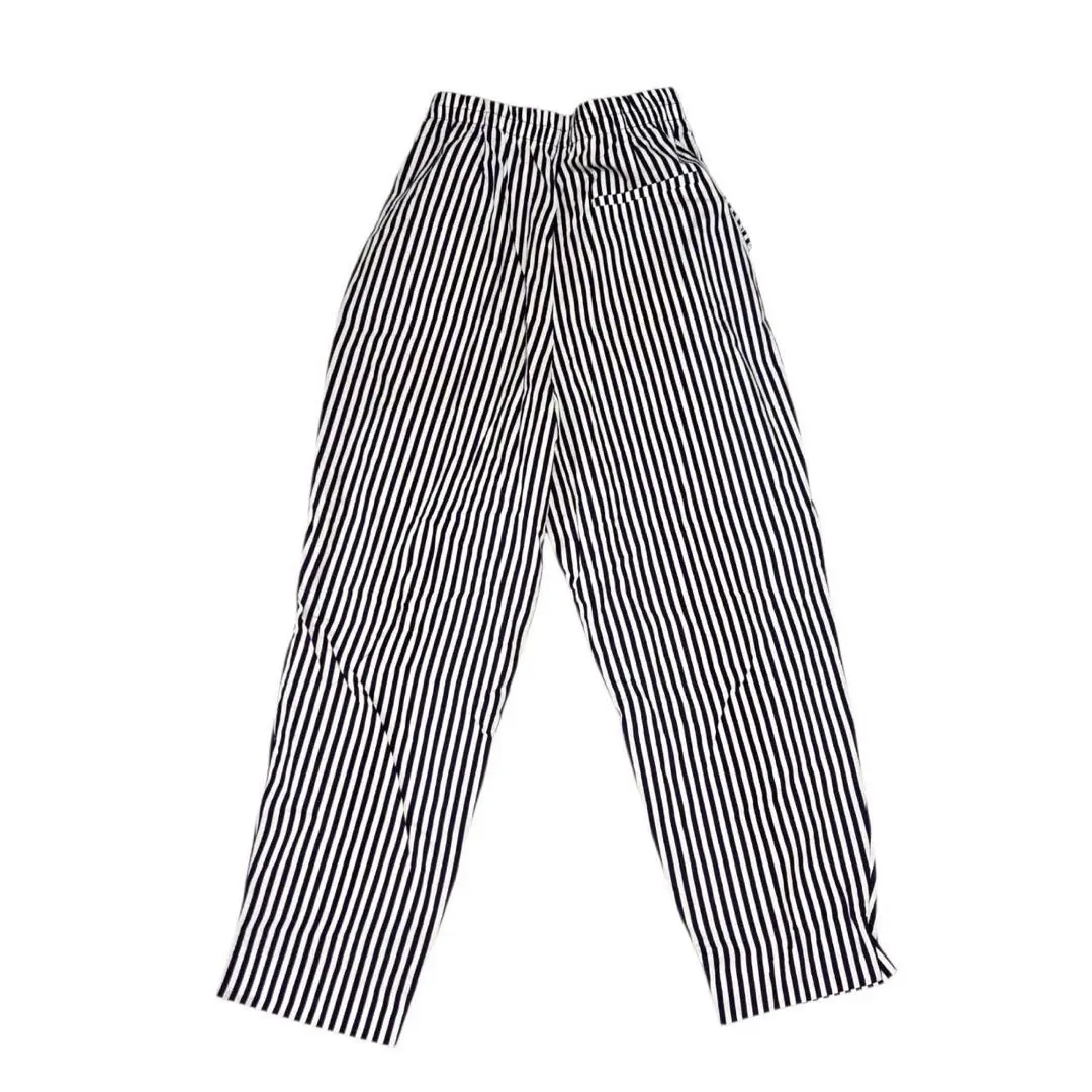 Thumbnail of ZARA BASIC Striped Pants with Belt (S) Navy x White