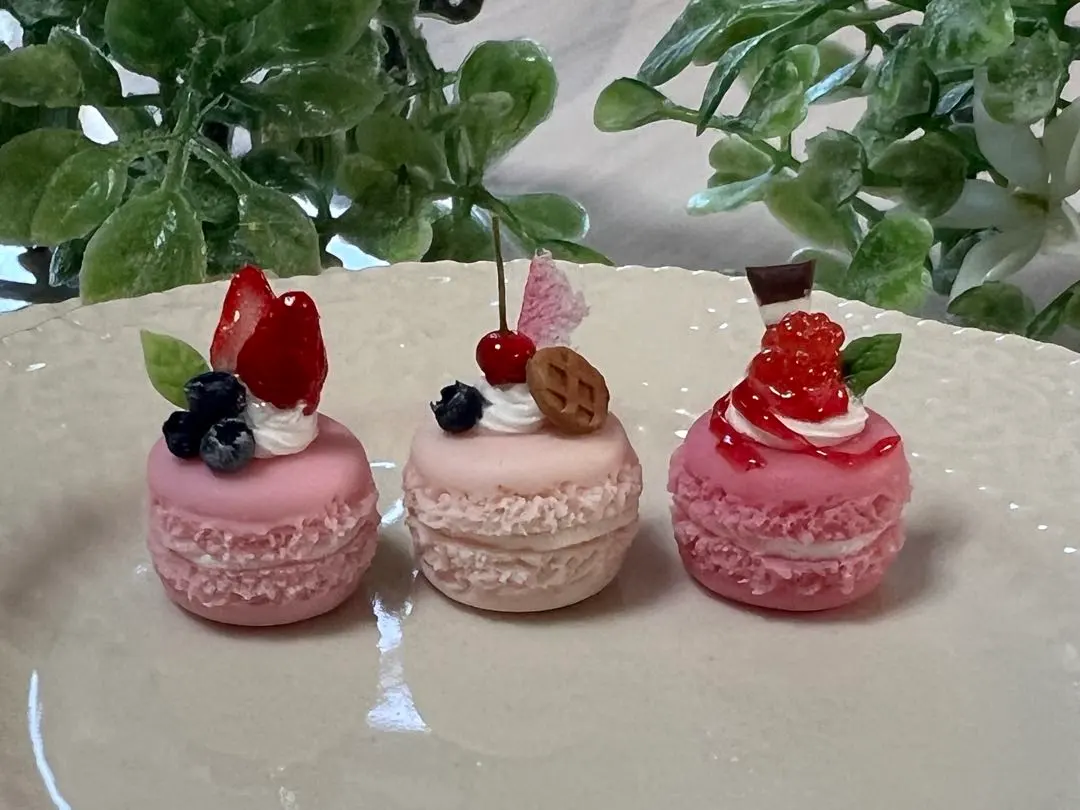 Thumbnail of Miniature ☆ Mini Macaron Set of 3 ☆ Fake Sweets Doll Sylvanian Families