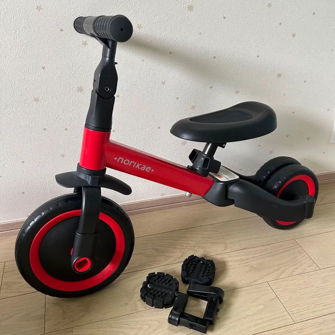 norikae EX1 三輪車 黒✖️赤　美品 norikae EX1 三輪車 黒✖️赤 美品 - メルカリ