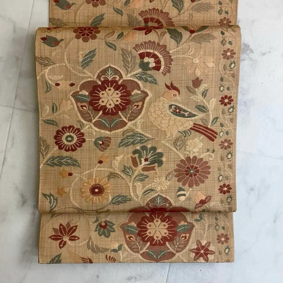 Thumbnail of Fukuro Obi (double-layered obi), six patterns, floral arabesque, dream of sarasa (Indian textile), sarasa pattern