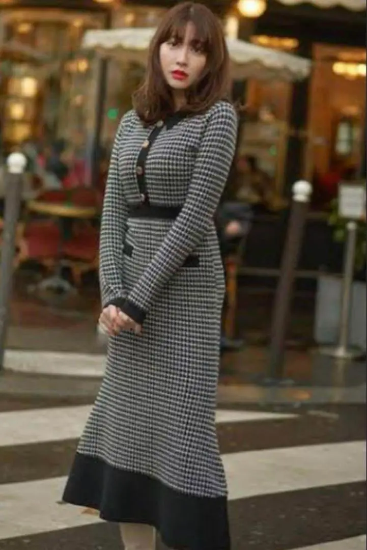 2025年最新】buckingham houndstooth knit dressの人気アイテム