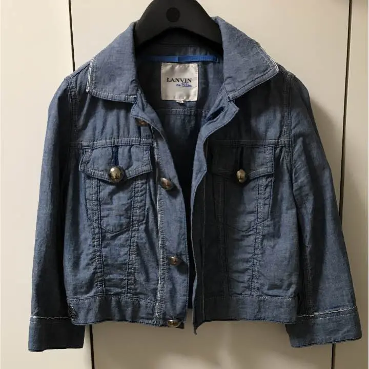 【専用】LANVINenBleu コンビーネーションデニム ジャケット デカ襟M 2025年最新】LANVIN en Bleu レディース Gジャン・デニム