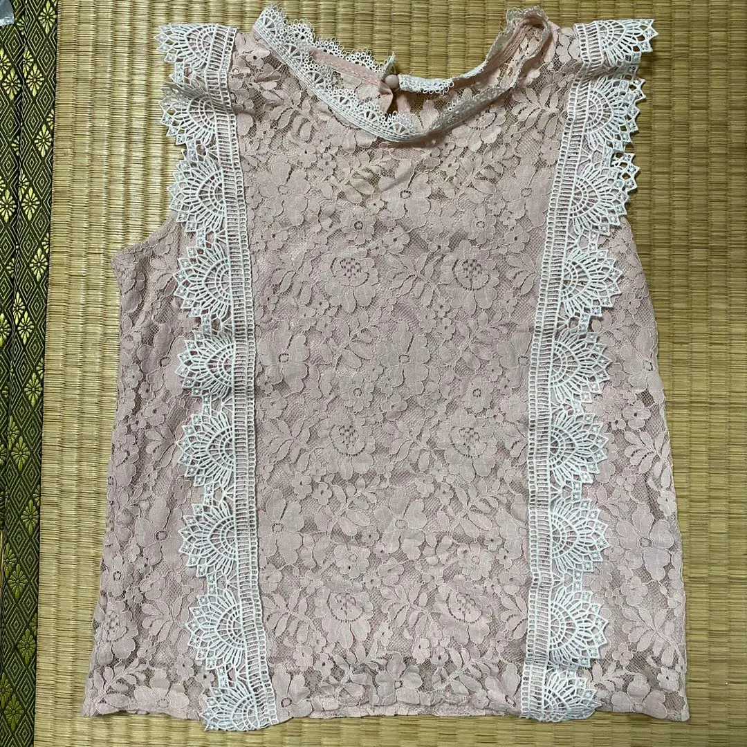 Thumbnail of Reduced Price Pink Lace Sleeveless Top