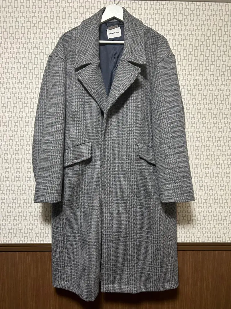 monkey time MELTON OVERCOAT チェスターコート グレー monkeytime チェスターコート（monkey time MELTON OVERCOAT