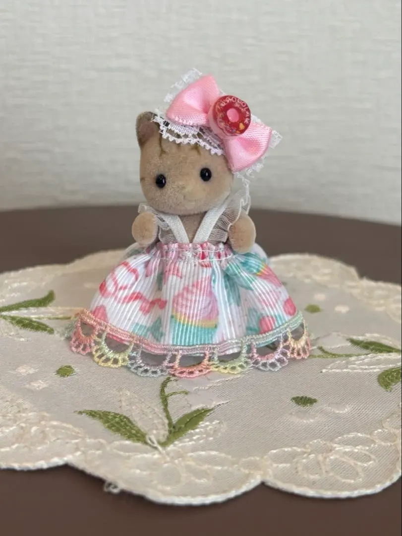 Thumbnail of Sylvanian Families * Baby Sweets Pattern Dress and Head Accessory Set
