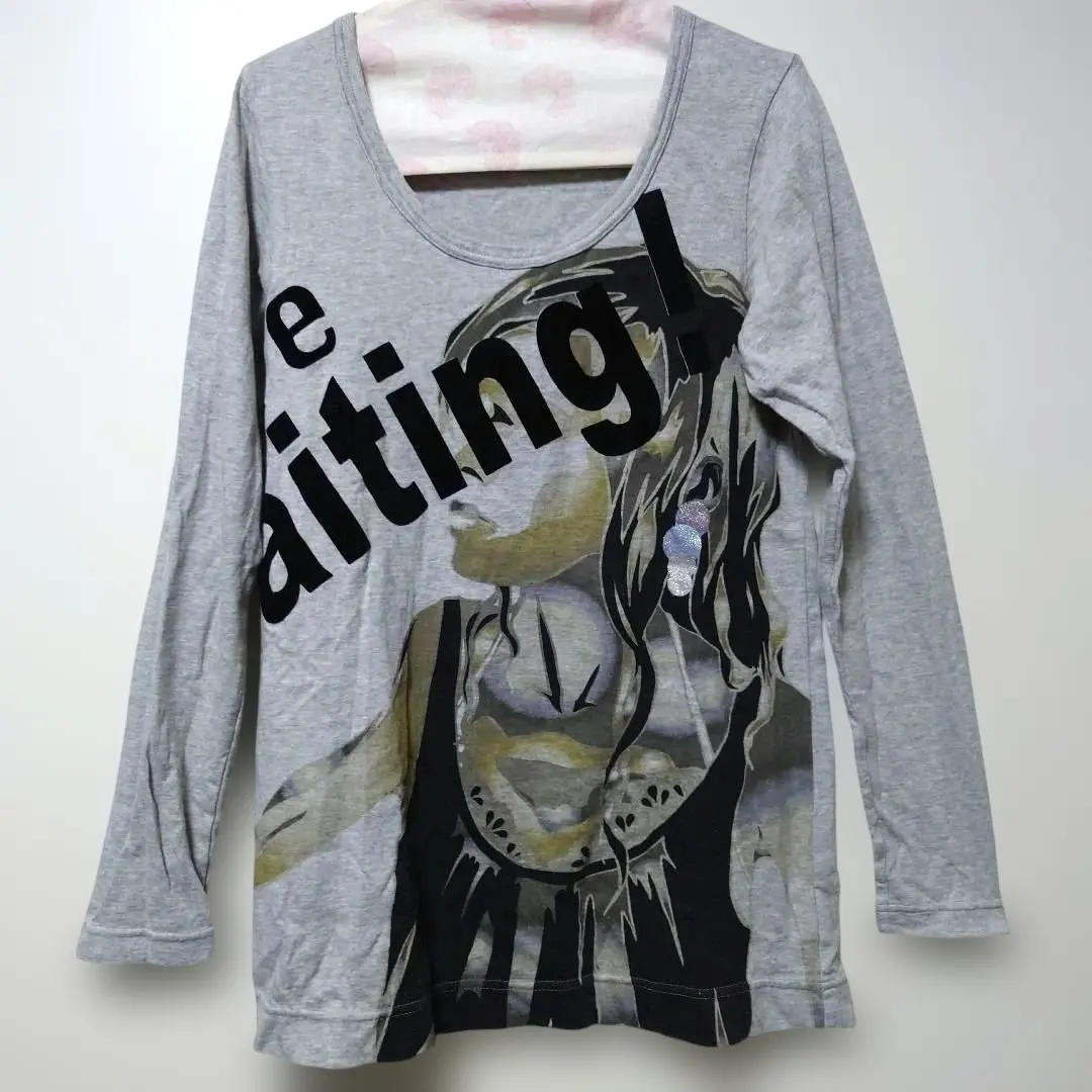 ScoLar 斯卡樂 灰色 長袖 T恤 圖案印花 的縮圖