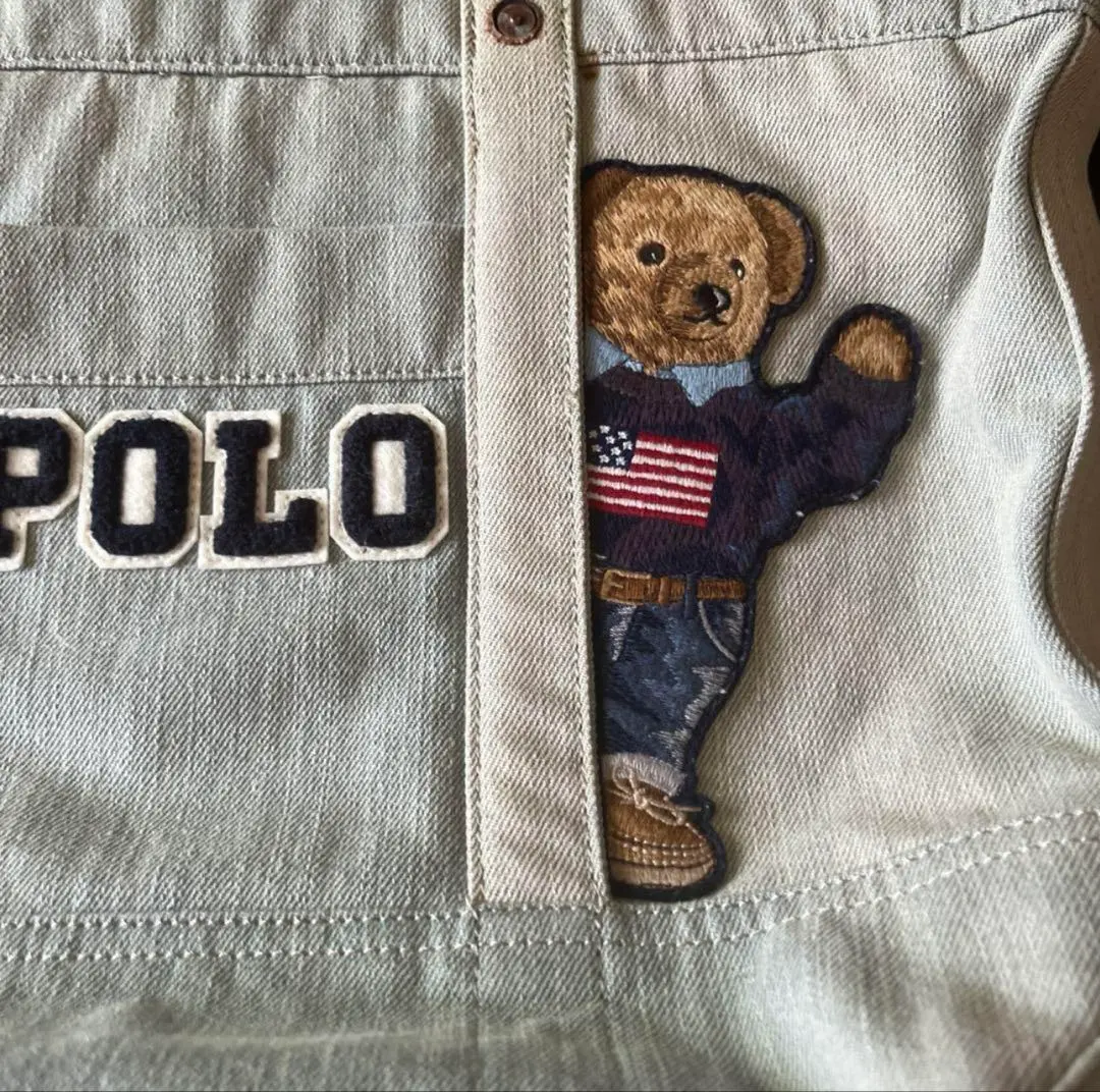 極美品 ポロラルフローレン ポロベア デニム ハンドバッグ ワッペン 刺繍 2025年最新】ポロベア トートバッグ デニムの人気アイテム