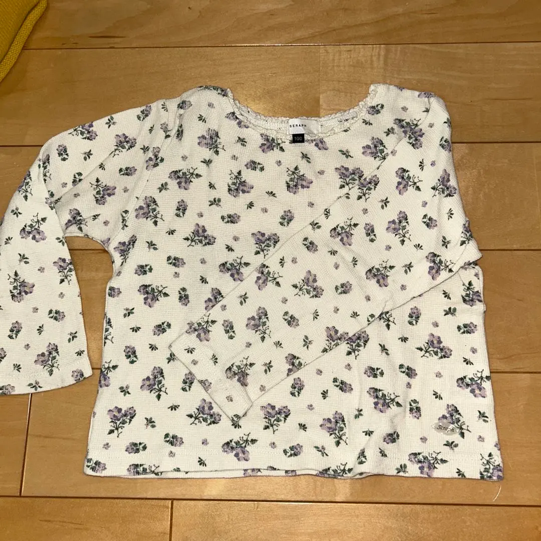 Thumbnail of SERAPH Floral Print Long Sleeve Cut and Sew Top 100