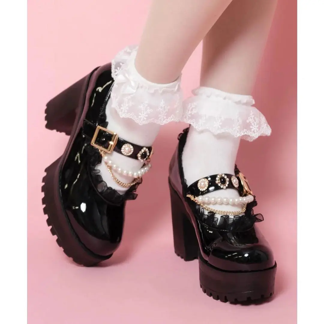 ROJITA 寶石裝飾帶高跟鞋 的縮圖