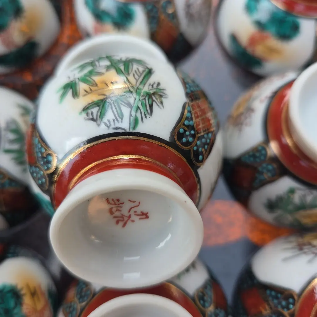 骨董／古美術品 九谷焼 青粒 玉峰画　富士 龍絵　茶器　急須 骨董／古美術品 九谷焼 青粒 玉峰画 富士 龍絵 茶器 急須 - メルカリ