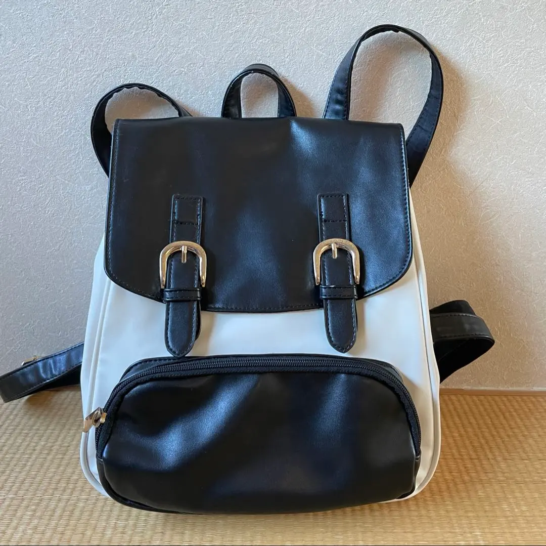 Thumbnail of Backpack, black and white