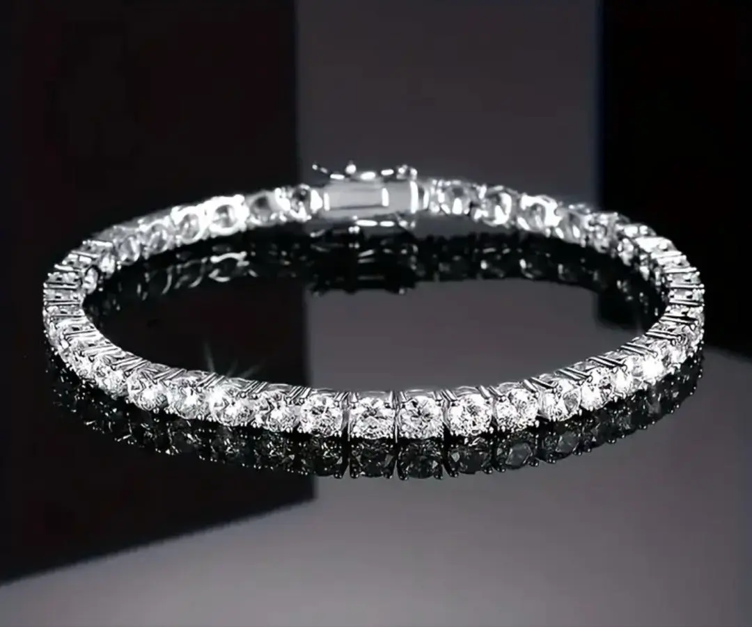 【商品必讀】水晶石 銀色手鐲 的縮圖