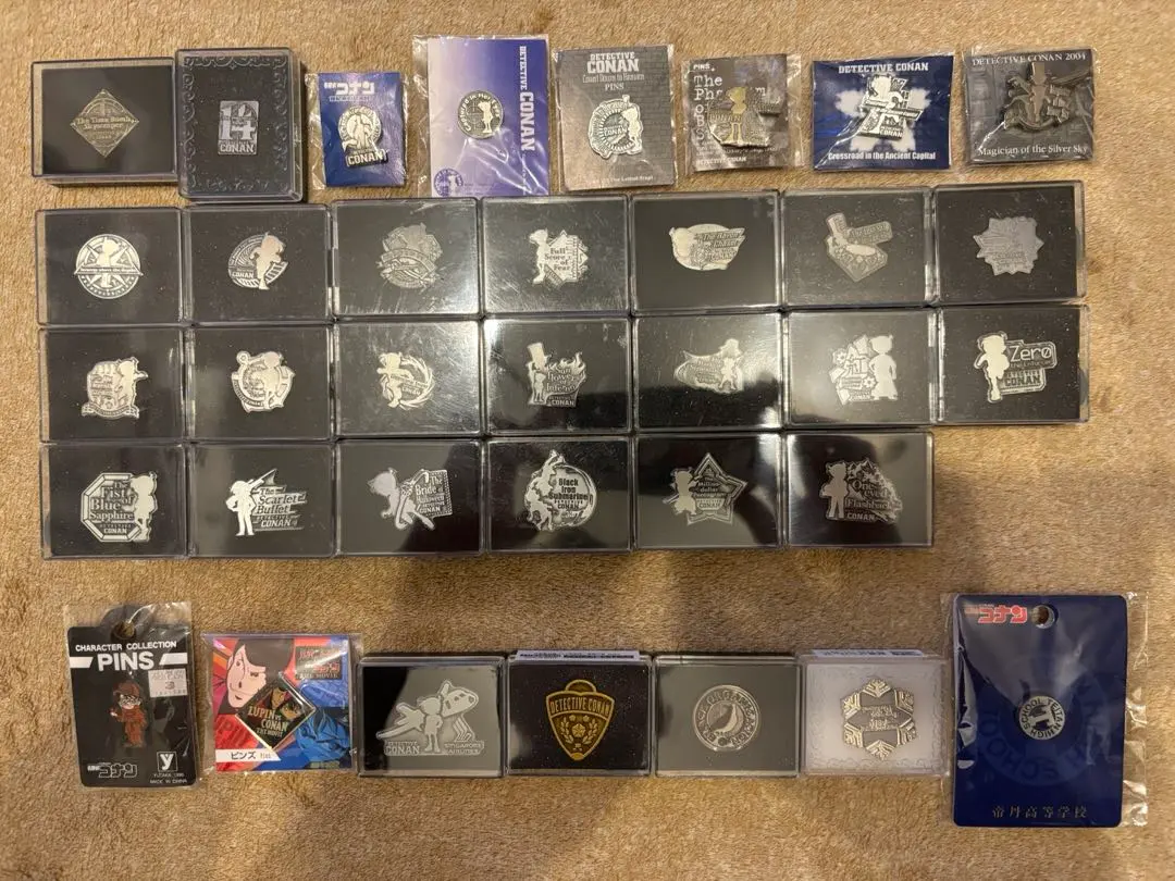 Thumbnail of Detective Conan The Movie Pin Badges - Complete Set