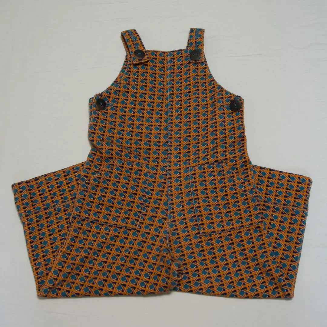 ロンパース・カバーオール Misha & Puff Overall Buff Lattice 0-6m Misha & Puff Overall Buff Lattice 0-6m - ロンパース