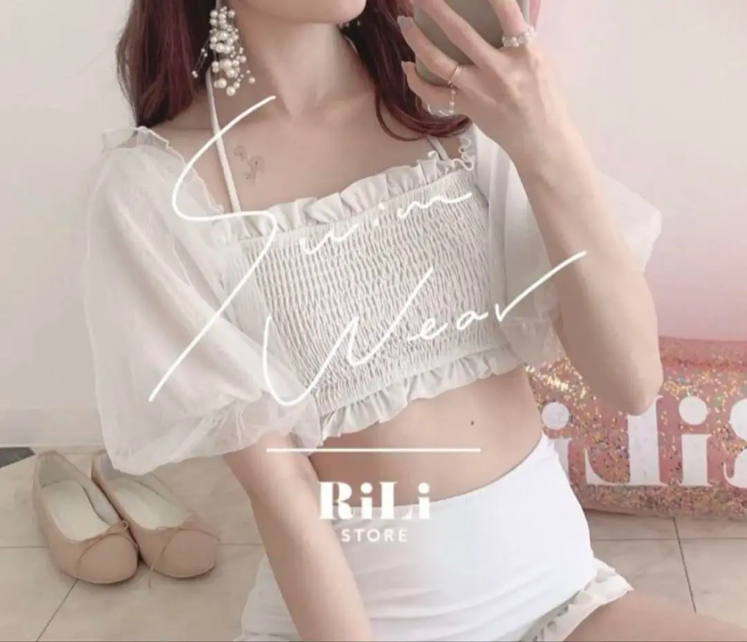 RiLi水着 完売品】RILI リリ ドットチュール2way水着 - メルカリ